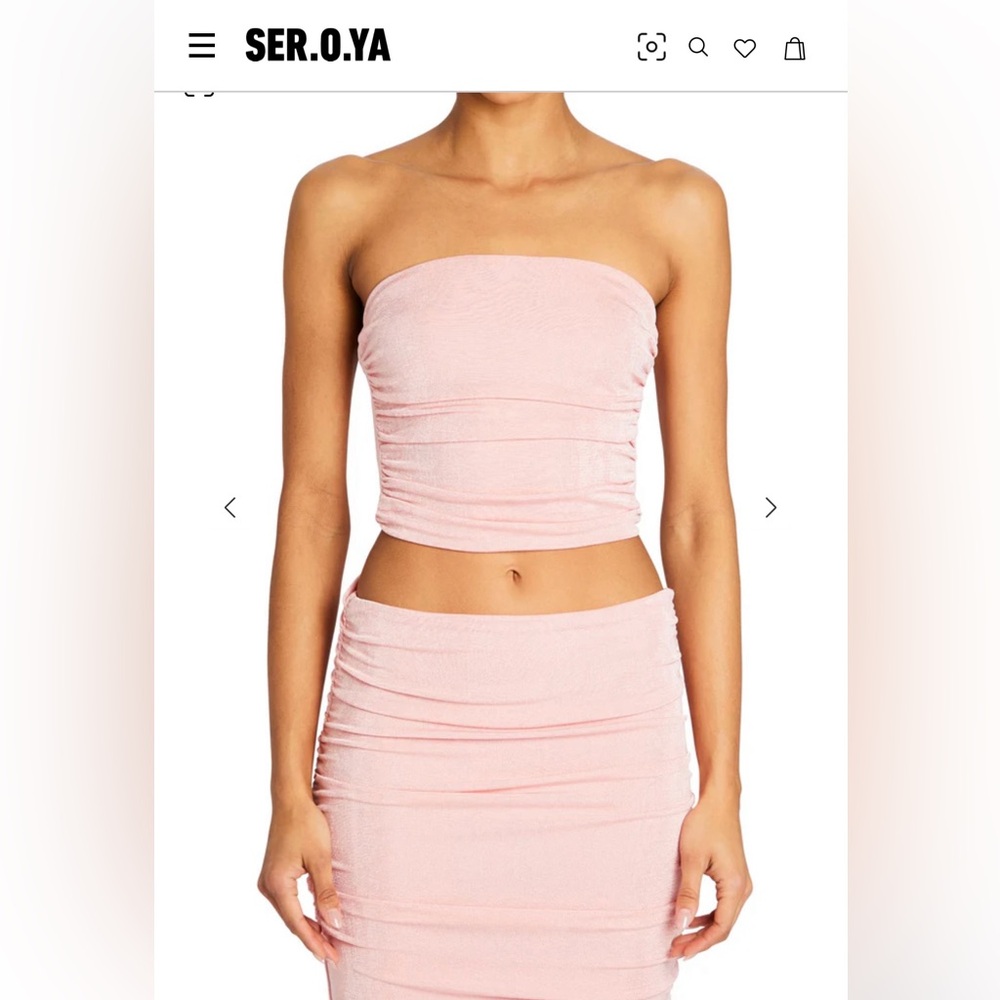 Pink Strapless Top - Picture 2 of 4